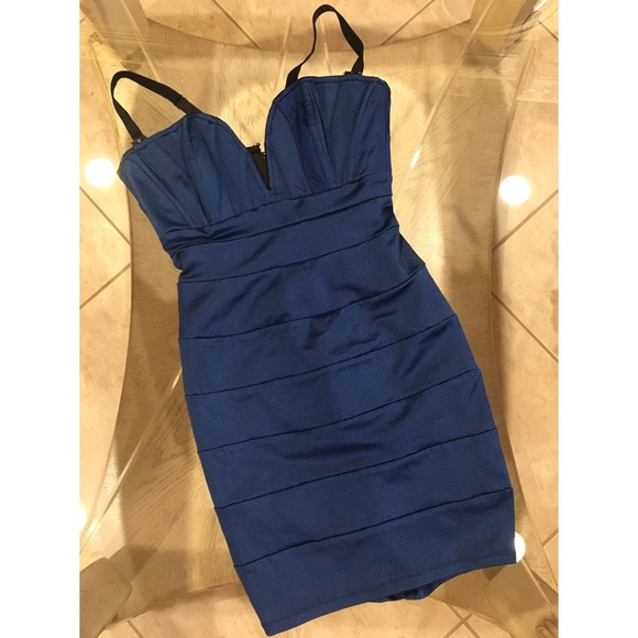 Mark Wong Nark - Dark Blue Bandage Dress - Picture 1 of 3